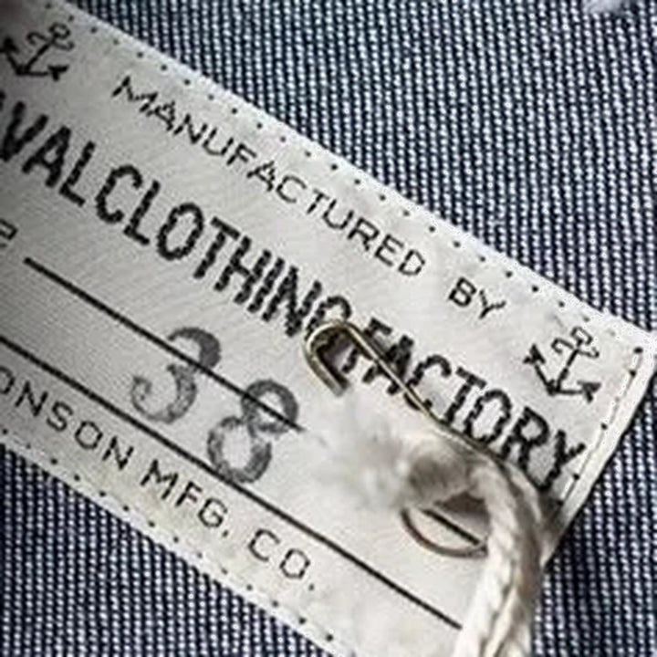 Shawl collar selvedge men's jean chore jacket