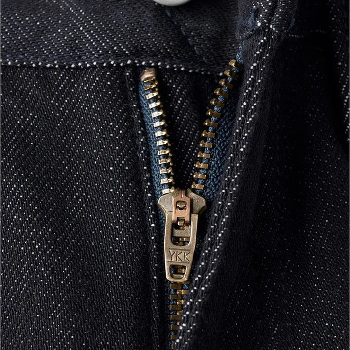 Mid-rise thick warm men's jeans