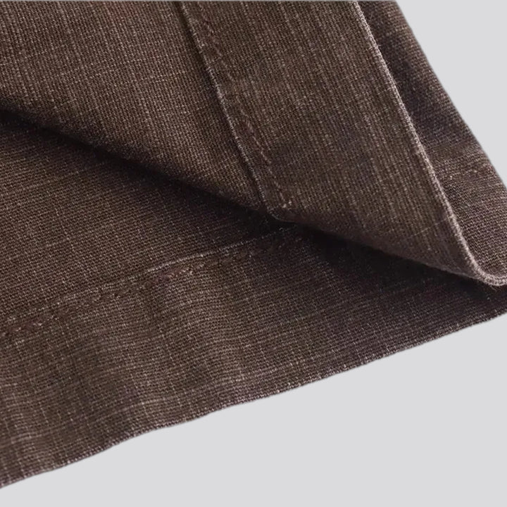 Mid rise stylish wide denim pants for ladies