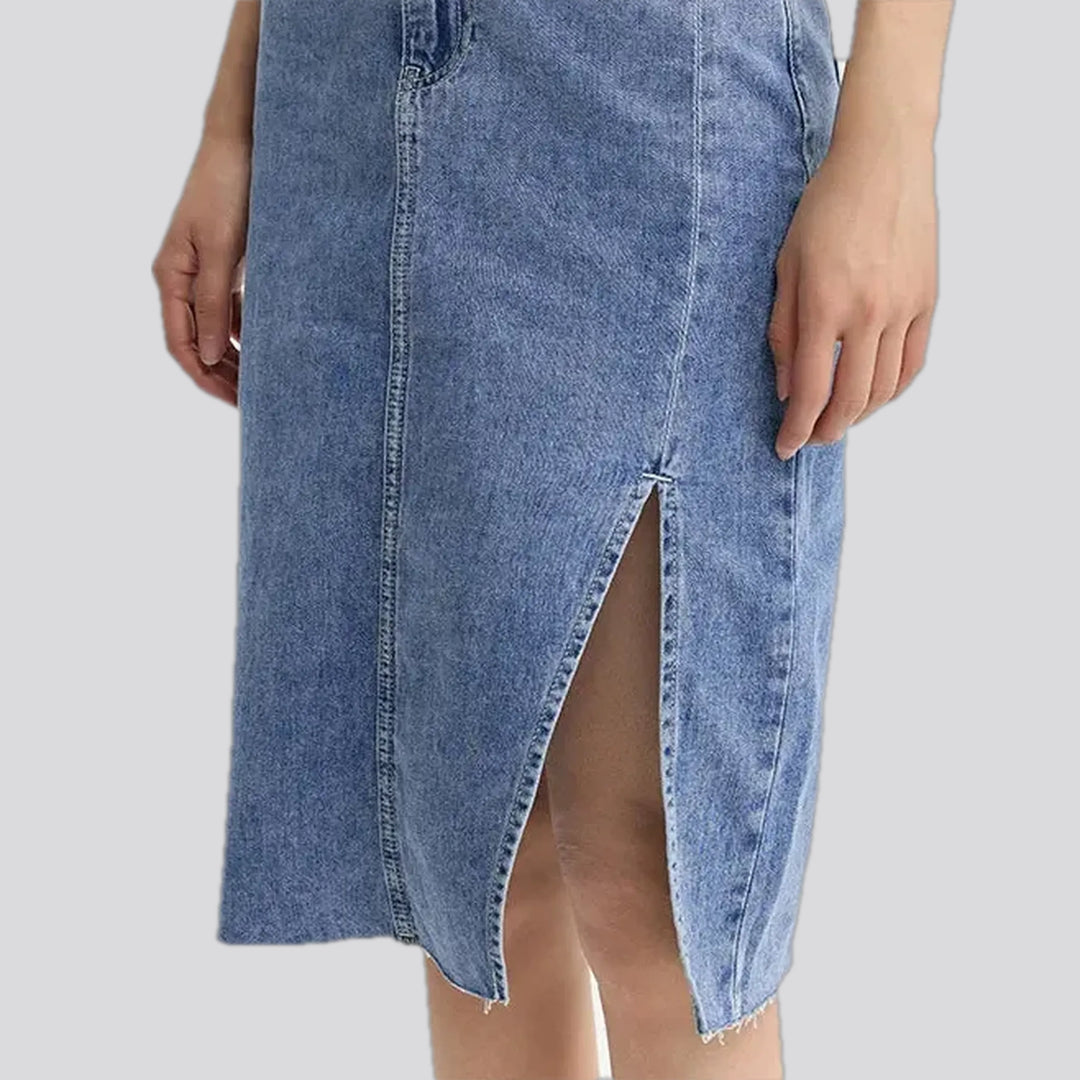 Semir Women Denim Skirt High-Waisted Medium-Length Skirt Vintage 2024 New Arrival Summer Skirt Women