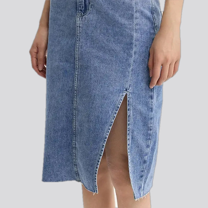 Semir Women Denim Skirt High-Waisted Medium-Length Skirt Vintage 2024 New Arrival Summer Skirt Women