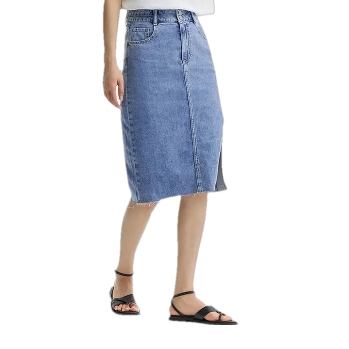 Semir Women Denim Skirt High-Waisted Medium-Length Skirt Vintage 2024 New Arrival Summer Skirt Women