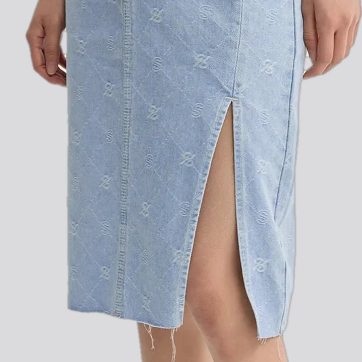 Semir Women Denim Skirt High-Waisted Medium-Length Skirt Vintage 2024 New Arrival Summer Skirt Women