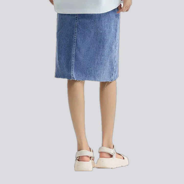 Semir Women Denim Skirt High-Waisted Medium-Length Skirt Vintage 2024 New Arrival Summer Skirt Women