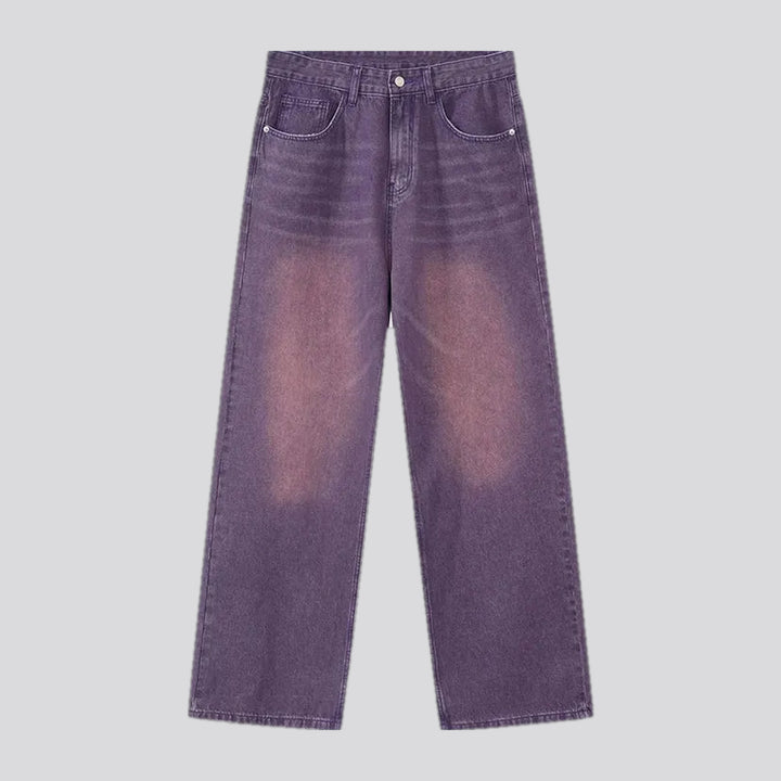 Colored fashion street style men's jeans