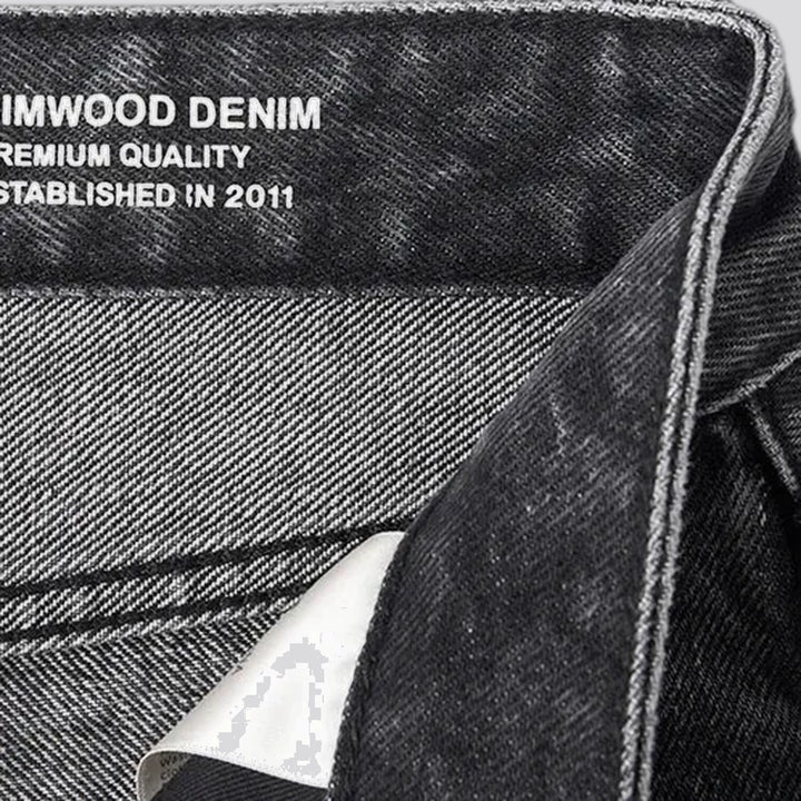 Casual straight stonewashed men's jeans